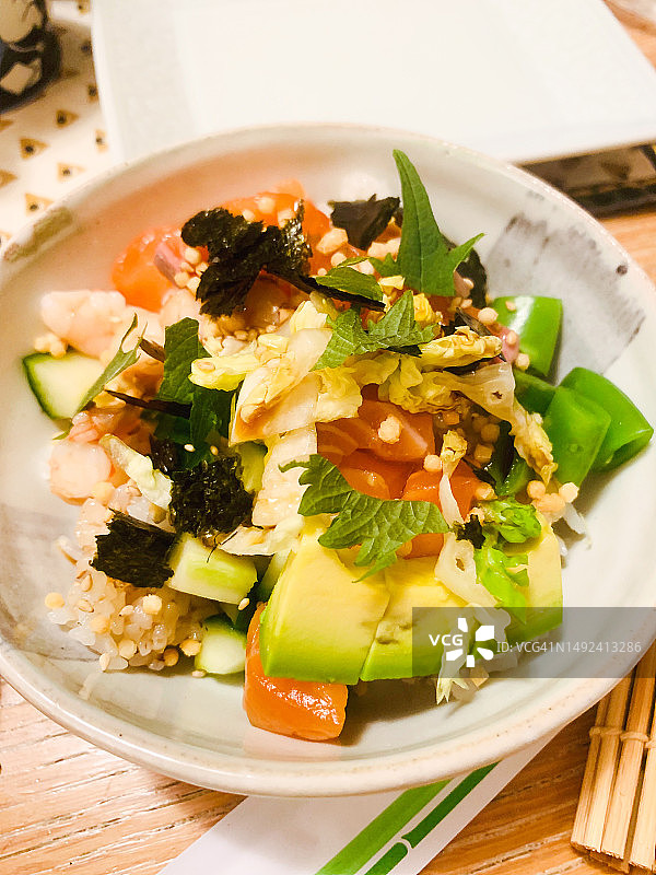 自制夏威夷盖饭图片素材