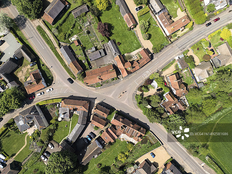 居民区鸟瞰图图片素材