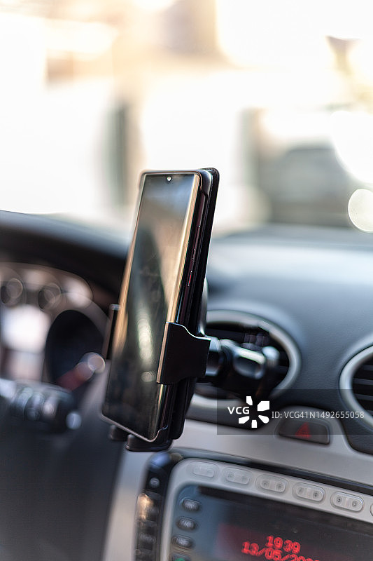 车载免提手机：屏幕上的复制空间图片素材