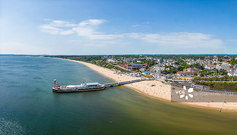 伯恩茅斯码头和沙滩图片素材