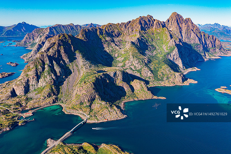 罗弗敦群岛的海洋悬崖图片素材