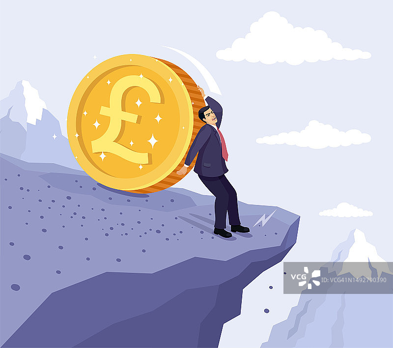 通货膨胀救援：商人阻止英镑硬币衰退图片素材