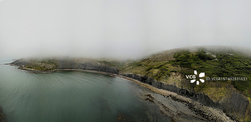 查普曼池鸟瞰图图片素材