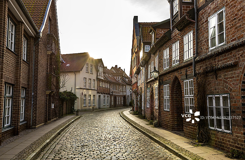 德国吕讷堡的小巷图片素材