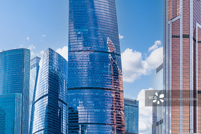 莫斯科国际商务中心的日间景观图片素材