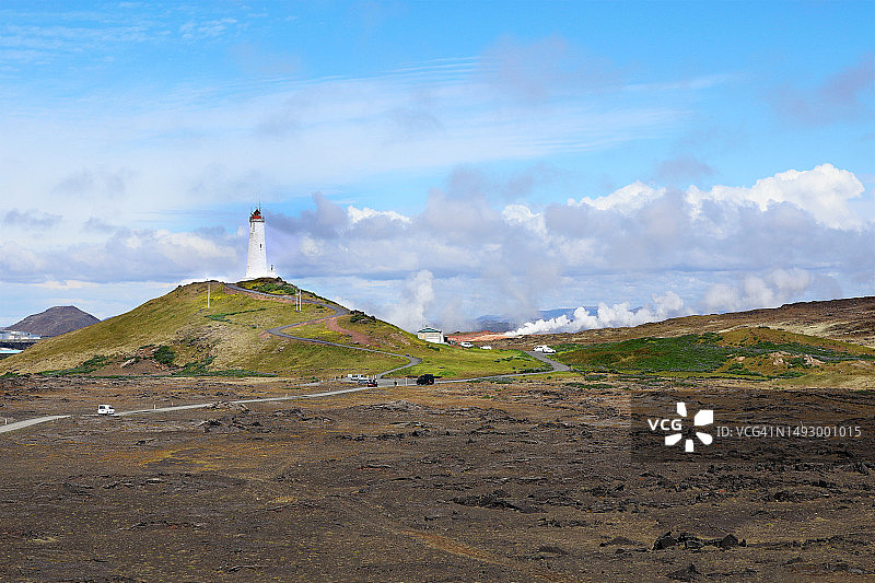 雷克雅内斯灯塔图片素材