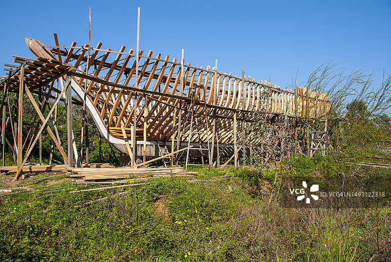 建造木船图片素材