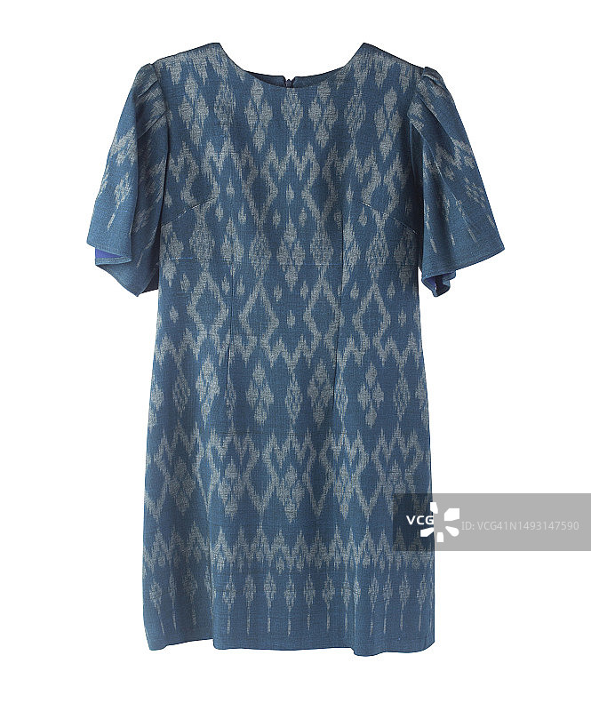 泰式靛蓝染色复古女装图片素材
