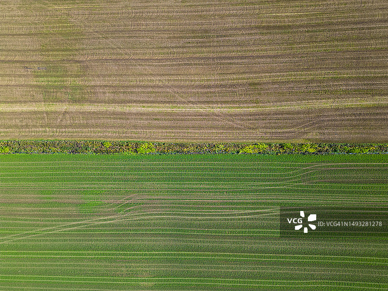 高角度拍摄的加拿大农田图片素材
