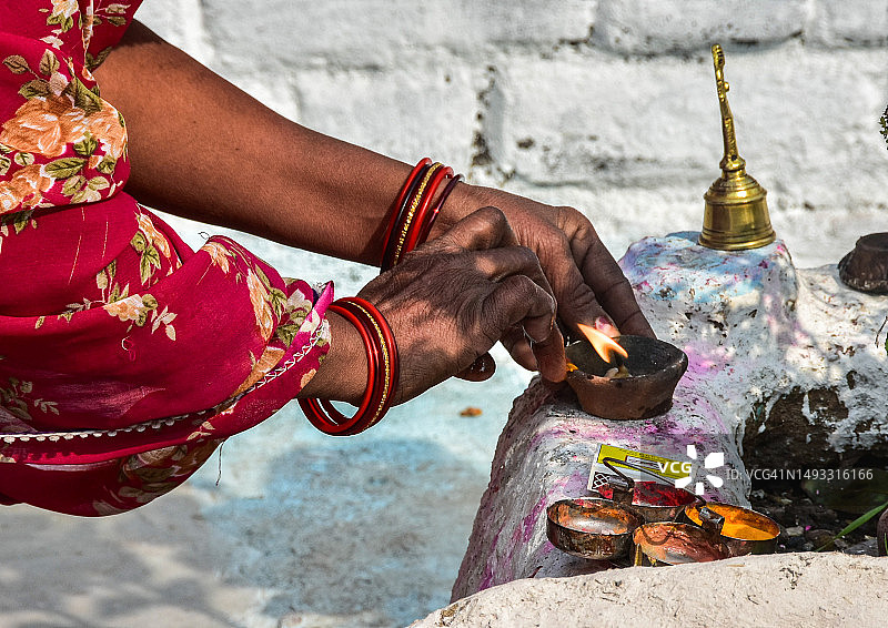 印度的祈祷图片素材