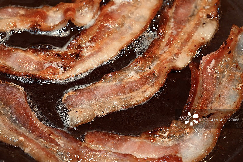 烹饪培根图片素材