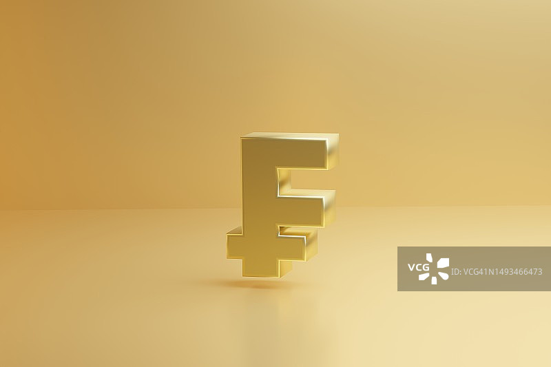 瑞士法郎货币符号3D渲染图片素材