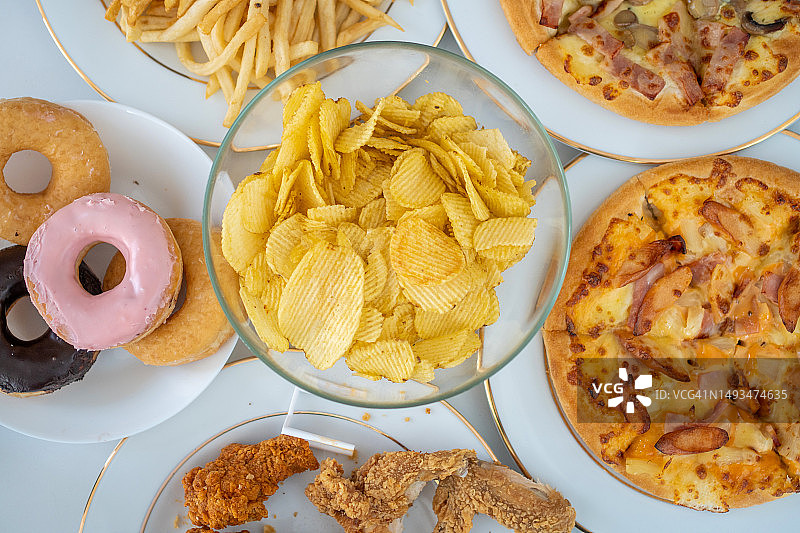 不健康的食物图片素材