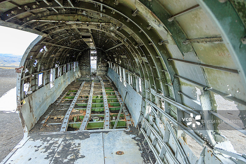 冰岛索尔黑马桑多飞机残骸图片素材