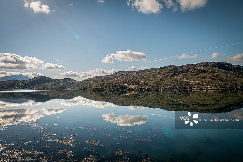 希尔湖：苏格兰高地风光图片素材