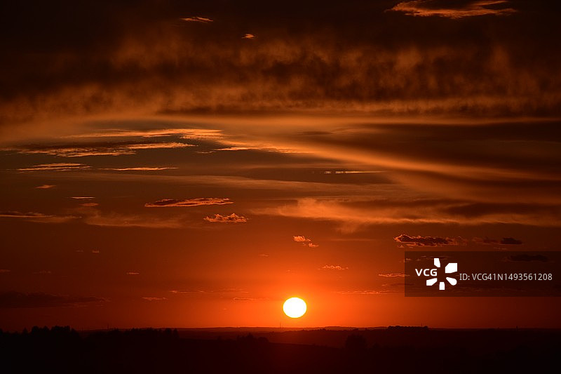 日落时壮观的天空景色图片素材