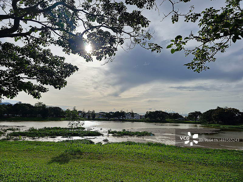 吉打州居林湖光天色美景，马来西亚图片素材