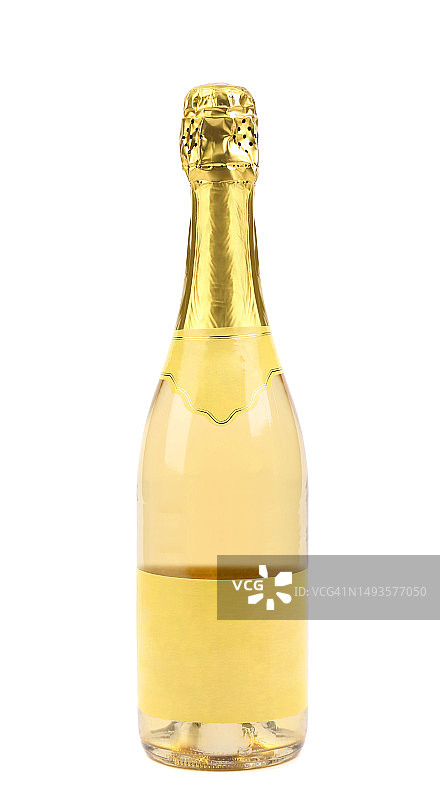 白色背景下的啤酒瓶特写图片素材