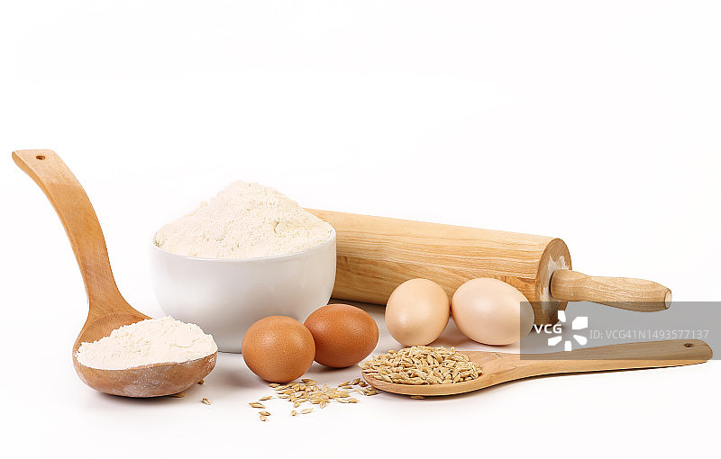 面粉和鸡蛋的组合图片素材