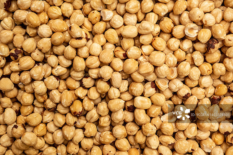 淡色榛子仁特写，全画幅图片素材