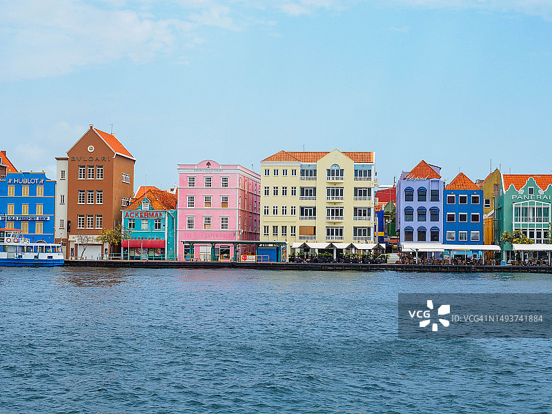 库拉索Handelskade的彩色建筑图片素材