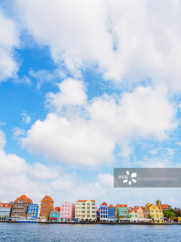 库拉索Handelskade的彩色建筑图片素材