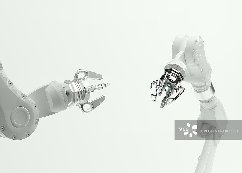 未来装配制造工厂中的机械臂图片素材