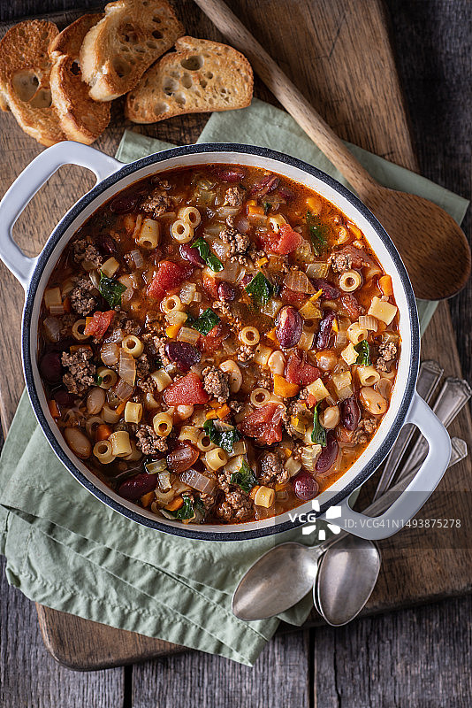 意式豆面汤图片素材