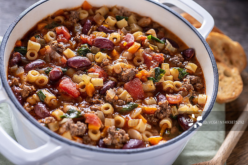 意式豆面汤图片素材