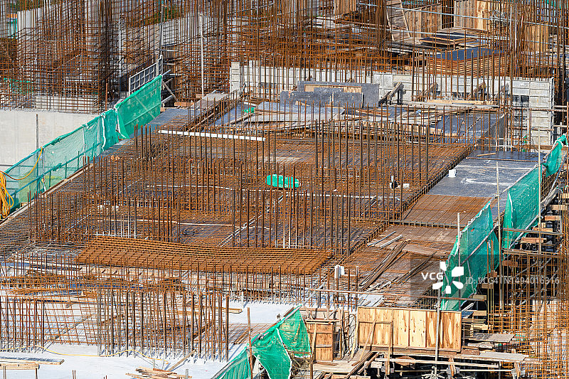 预制建筑中的结构钢丝网图片素材