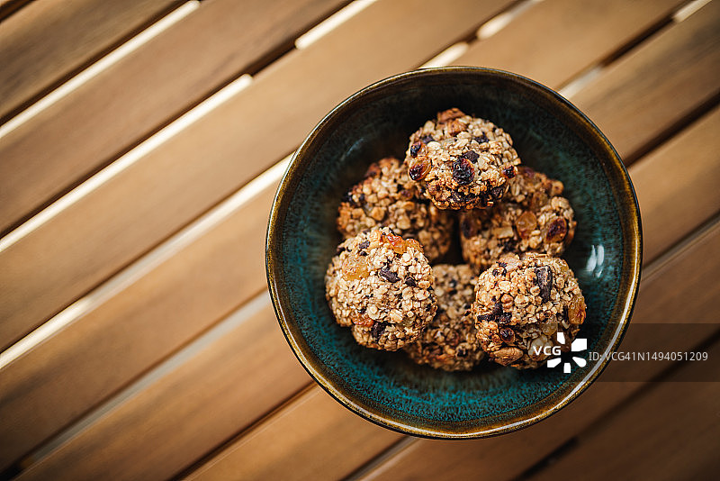 健康纯素饼干特写图片素材