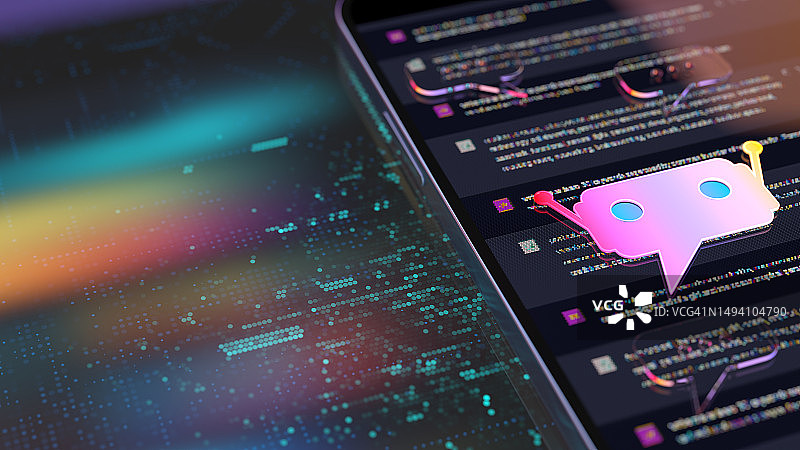 人工智能聊天机器人 - 人工智能数字概念图片素材