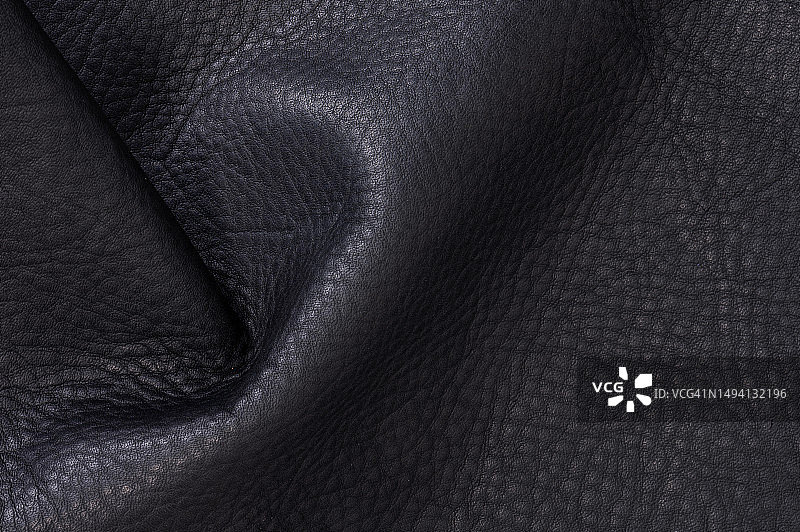 黑色皮革纹理表面全画幅图片素材