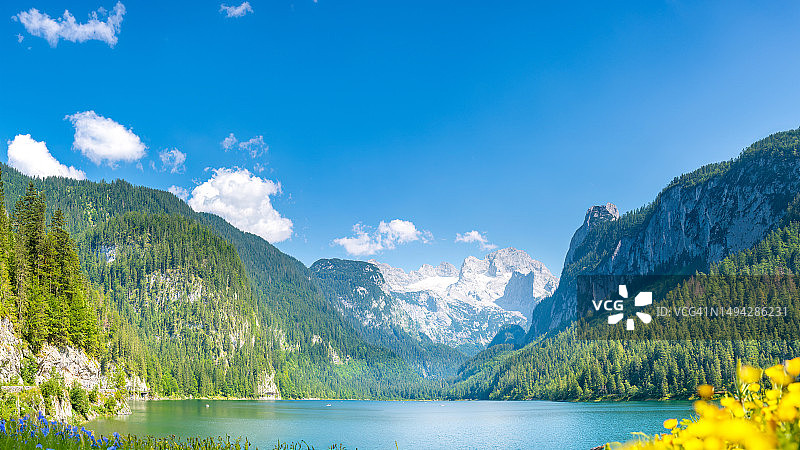 奥地利戈赛湖群图片素材