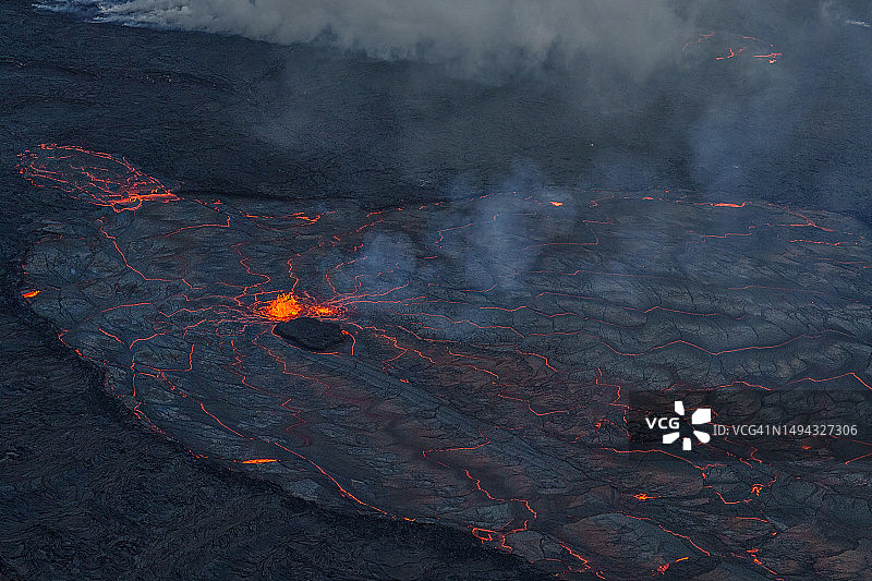 基拉韦厄火山熔岩湖，美国图片素材
