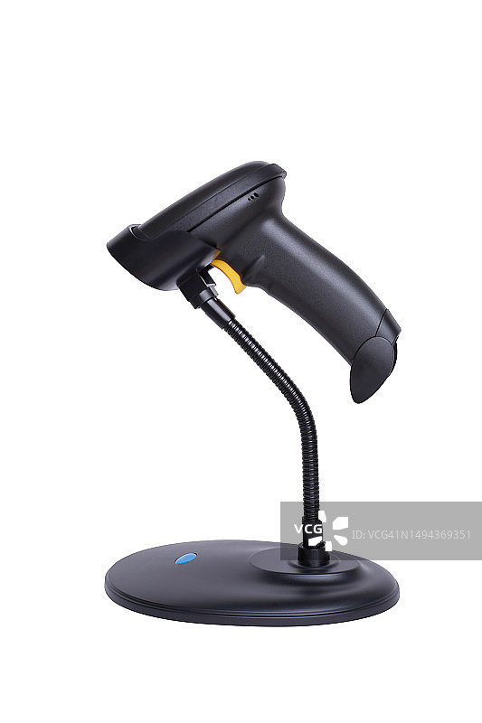 白色背景上的条形码扫描器图片素材