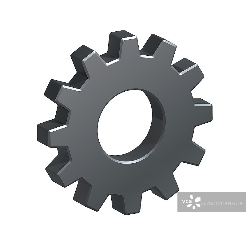 白色背景上的齿轮标志图标图片素材