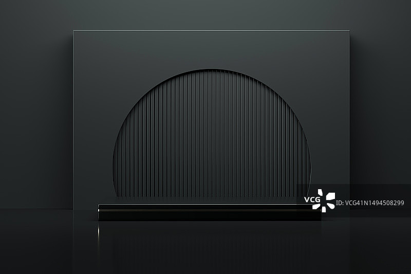 黑色3D展示平台空间图片素材
