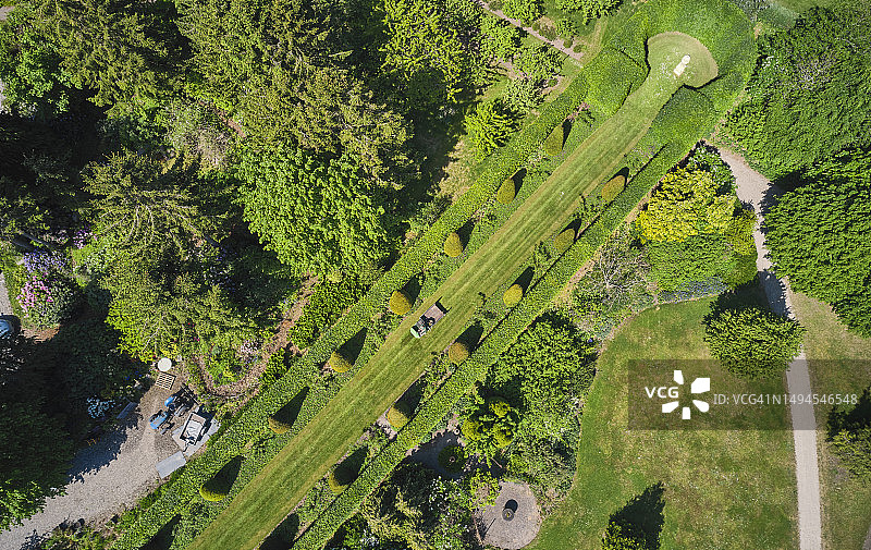 公园里的巷子图片素材