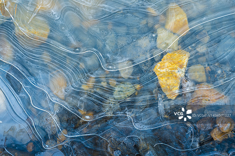 巴塔哥尼亚托雷湖岸边的冰冻水面图片素材