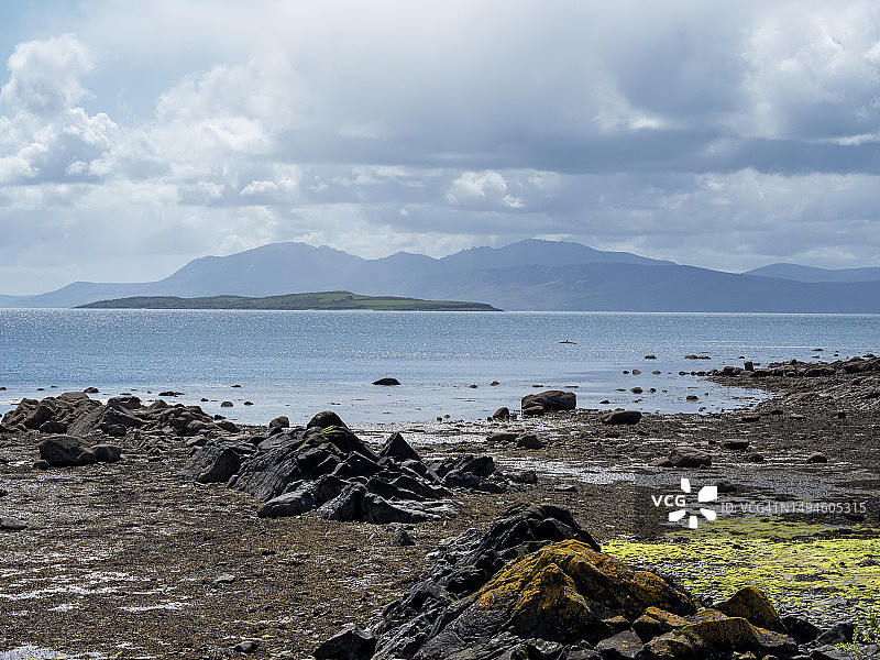 从比ute岛观看英奇马诺克岛和阿兰岛图片素材