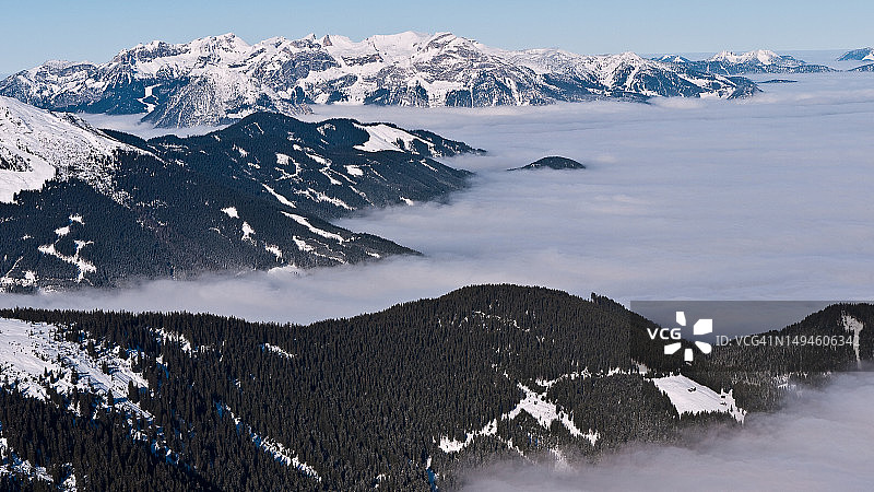 奥地利索尔登雪山风光图片素材