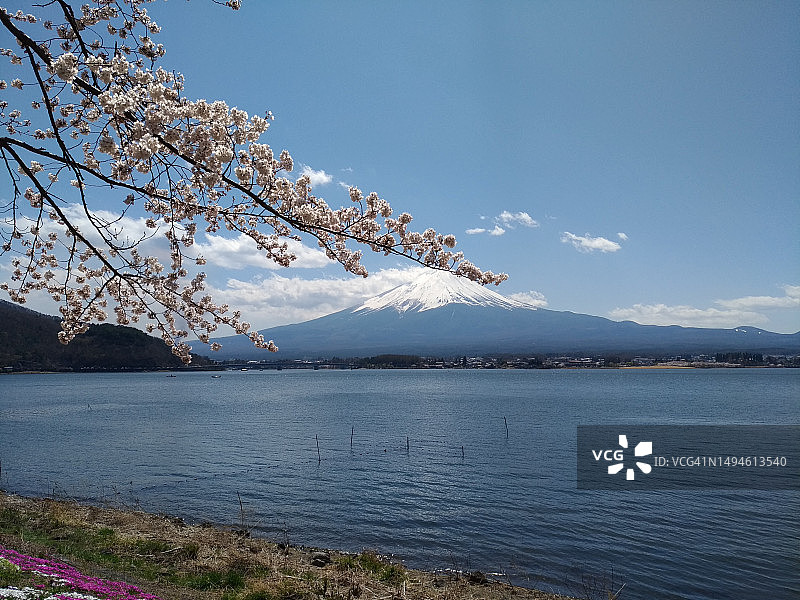 湖对天空的美景图片素材