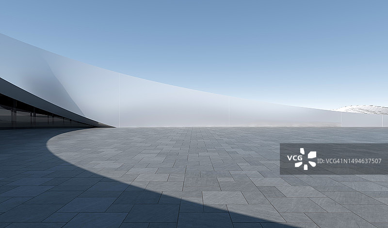 户外广场建筑3D模型图片素材