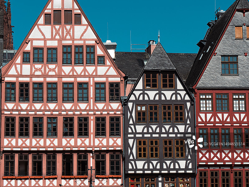 德国法兰克福旧城区建筑风光图片素材