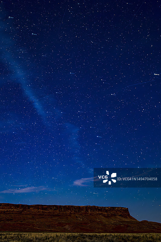 亚利桑那州朱砂崖的星空图片素材