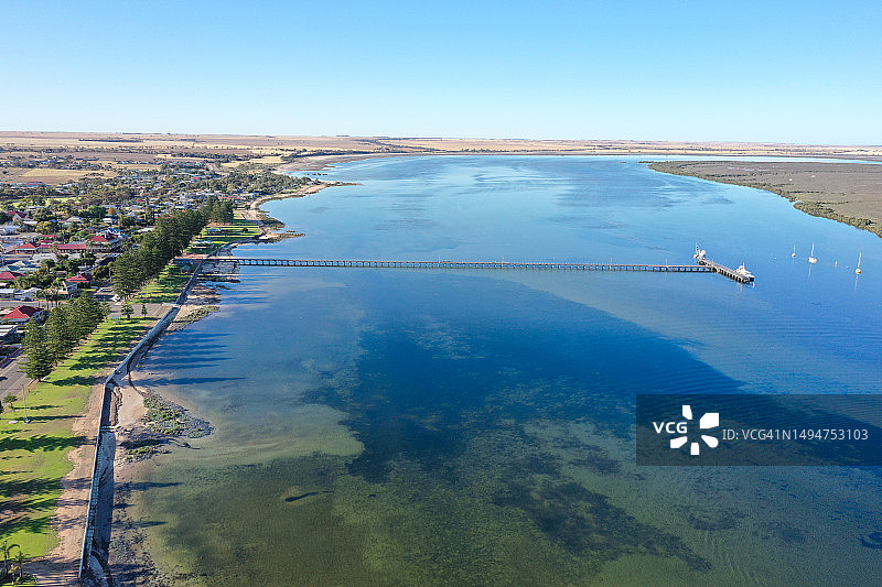 南澳大利亚约克半岛布劳顿港码头图片素材