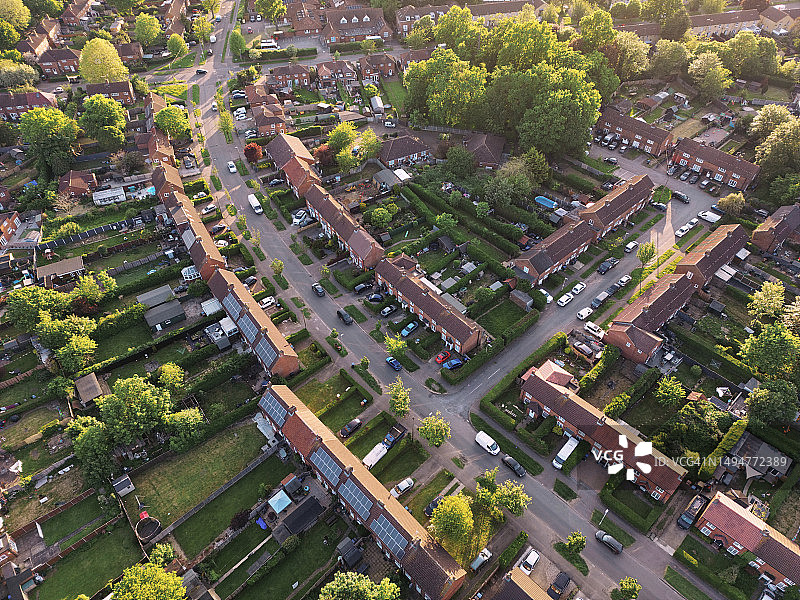 居民区鸟瞰图图片素材