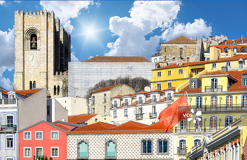 里斯本城市天际线图片素材