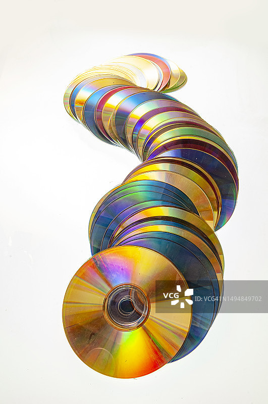 旧CD和DVD合集图片素材